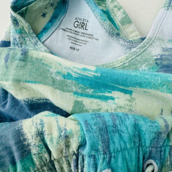 Athleta Girl Organic Cotton Havin’ a Good Time Romper, size 8/10 - Picture 4 of 4